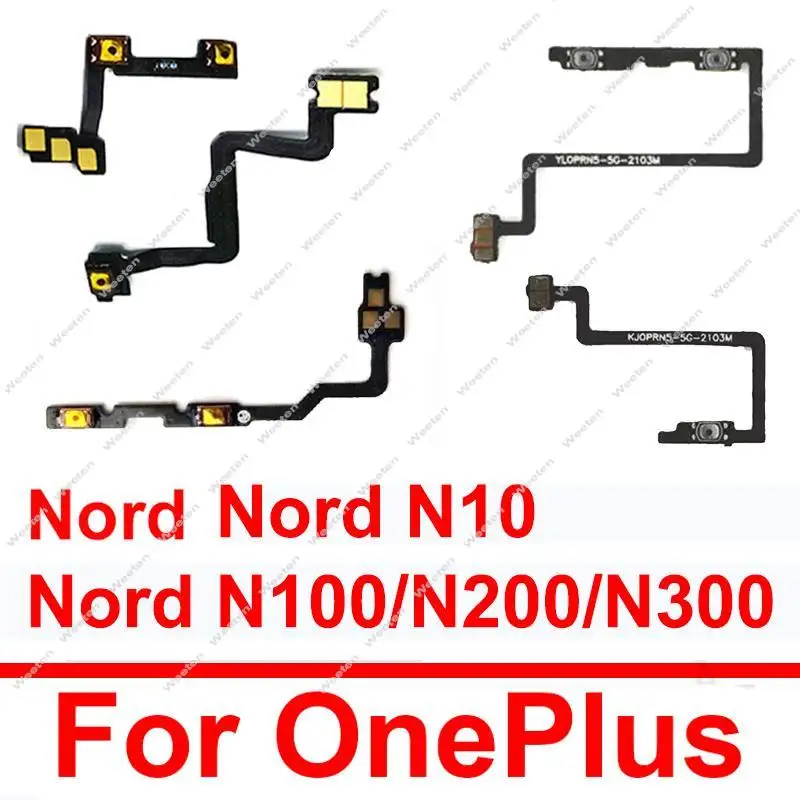 

Volume Power Flex Cable For OnePlus 1+ Nord 2 Nord N10 N100 N200 N300 5G On Off Power Volume Mute Side Button Flex Ribbon
