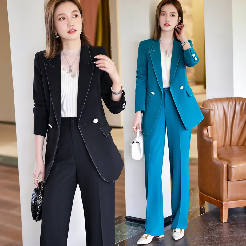 Black Suit Set Women's Spring and Autumn 2023 New Korean Style Elegant Host Announcer Formal Wear Suit Business Wear
Black Suit Set Women's Spring and Autumn 2023 New Korean Style Elegant Host Announcer Formal Wear Suit Business Wear
