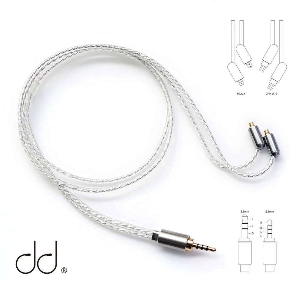 Сменный кабель для наушников DD ddHiFi BC50B 50 см, доступен в 2,5 мм и MMCX / 2pin 0,78
Сменный кабель для наушников DD ddHiFi BC50B 50 см, доступен в 2,5 мм и MMCX / 2pin 0,78