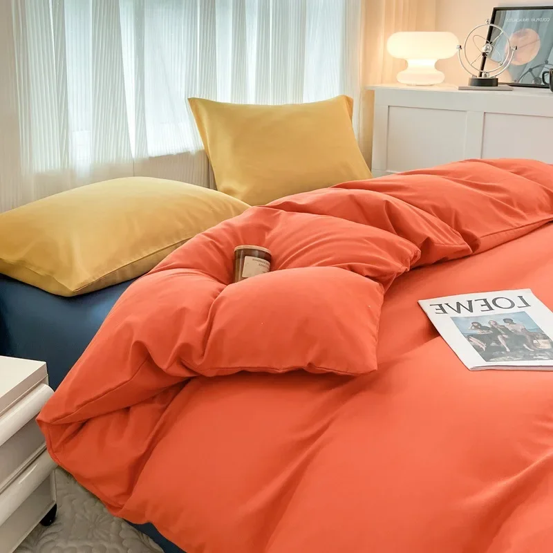 NEW Solid Color Four Piece Bedding Set for Children and Adults Double Bed Large Duvet Cover Bed Sheet Pillow Cover
NEW Solid Color Four Piece Bedding Set for Children and Adults Double Bed Large Duvet Cover Bed Sheet Pillow Cover