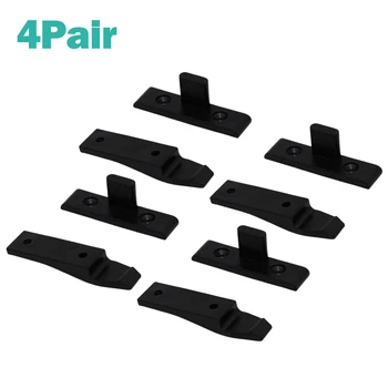 4 Pair Push In Fittings Press Fit Panel Clips Kitchen Plinth Fasteners For Kitchen Cabinet Work Household Door Lock Tool Parts