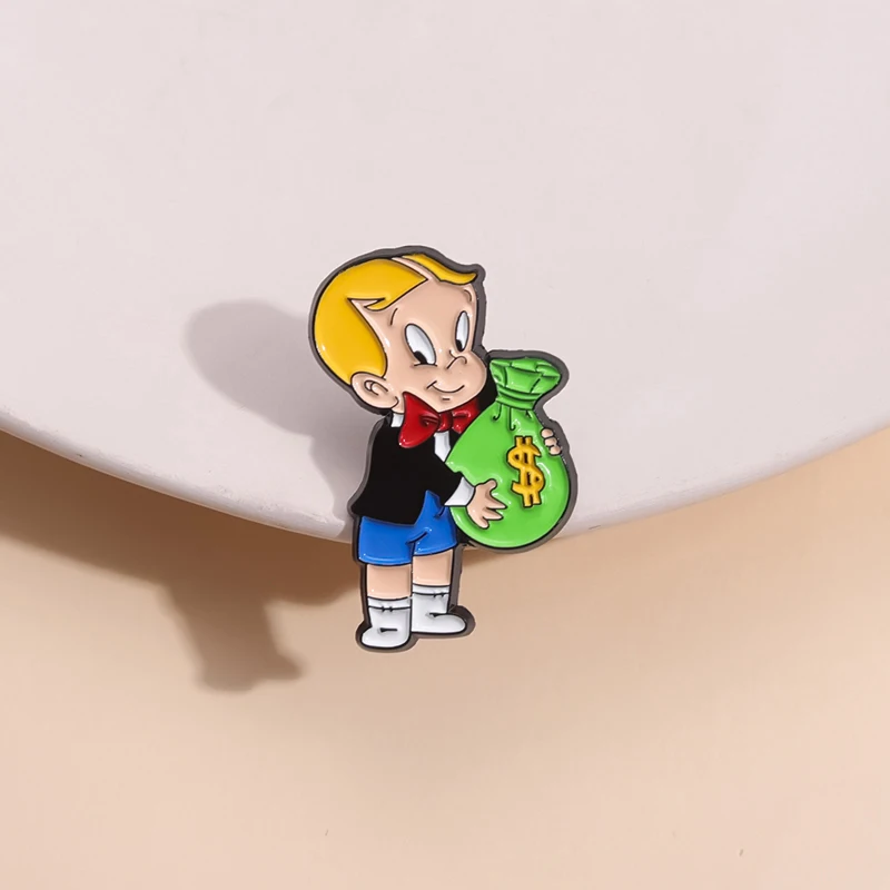 Cartoon Richie Rich Enamel Pins Comedy Anime Money Bag Brooch Lapel Accessories Badge On Backpack Clothes Wholesale Gifts
Cartoon Richie Rich Enamel Pins Comedy Anime Money Bag Brooch Lapel Accessories Badge On Backpack Clothes Wholesale Gifts