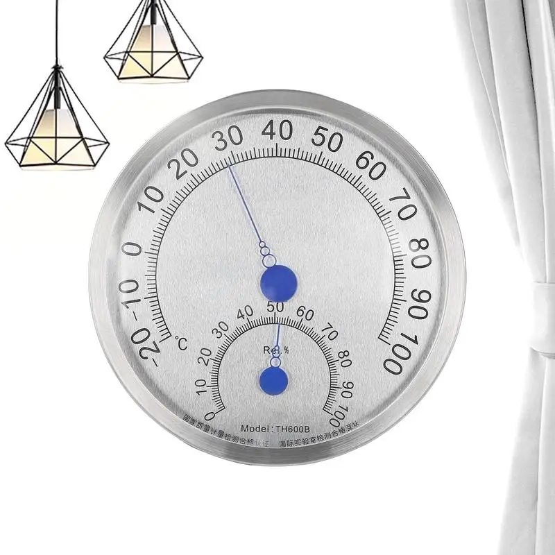 

Round Pointer Type Thermometers Hygrometer 2 In 1 Temperature Humidity Monitor Gauge High Precision Monitor For Outdoor/Indoor