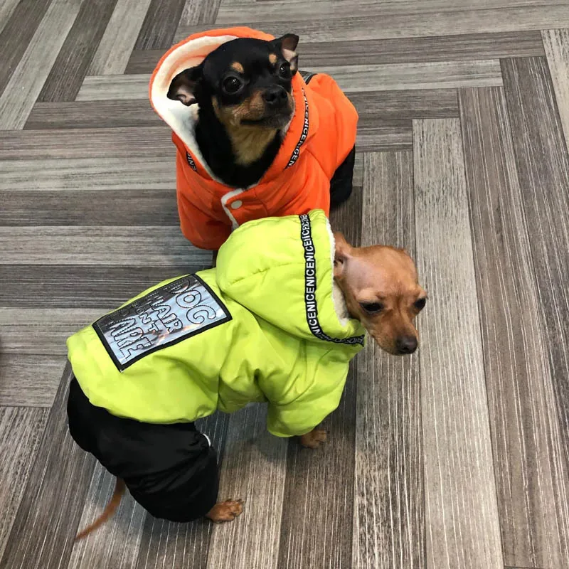 Thermal Fleece Lined Dog Jumpsuit Hooded Winter Dog Clothes Waterproof Coat for Small Dogs Yorkie Chihuahua Cold Weather Outfits
Thermal Fleece Lined Dog Jumpsuit Hooded Winter Dog Clothes Waterproof Coat for Small Dogs Yorkie Chihuahua Cold Weather Outfits