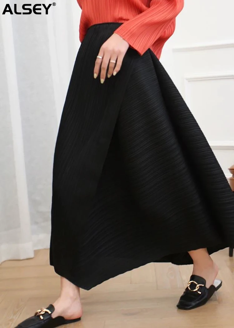 ALSEY Miyake Women's Pleated Skirt Loose Irregular Half Skirt Aesthetic Designer Aesthetic Harajuku Style Women's Half Skirt New
ALSEY Miyake Women's Pleated Skirt Loose Irregular Half Skirt Aesthetic Designer Aesthetic Harajuku Style Women's Half Skirt New