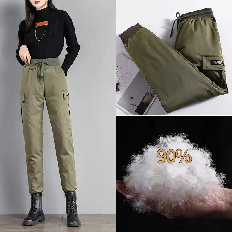 2023 New Down Pants Wear In Winter Fashion Plush Thickened Loose Harun Women's Elastic Strap Warm Pants Trousers Women
2023 New Down Pants Wear In Winter Fashion Plush Thickened Loose Harun Women's Elastic Strap Warm Pants Trousers Women