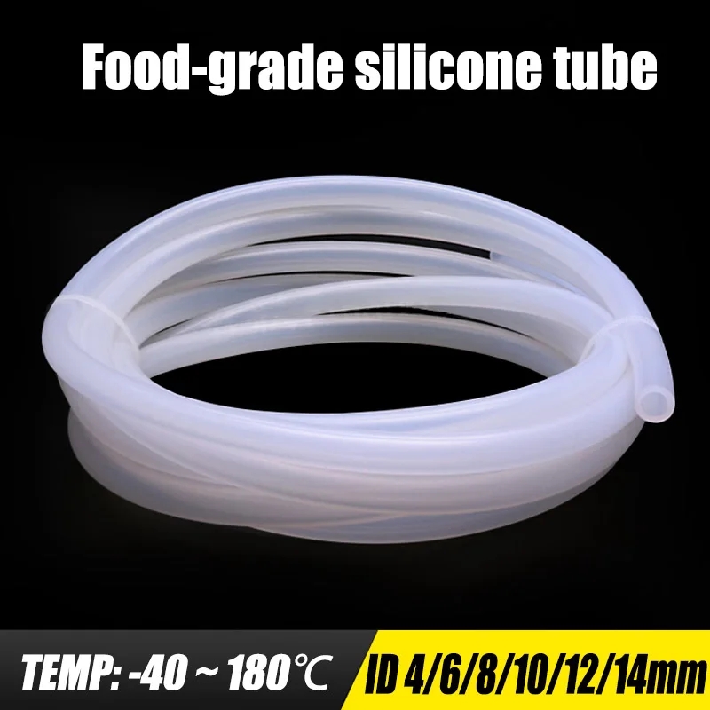 1Meter ID 4 6 8 10 12 14mm Food Grade Silicone Rubber Tube Hose Transparent Clear Tasteless Flexible High Temperature Resistant
1Meter ID 4 6 8 10 12 14mm Food Grade Silicone Rubber Tube Hose Transparent Clear Tasteless Flexible High Temperature Resistant
