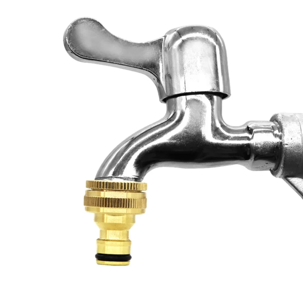 

Brass 1/2" 3/4" Threaded Nipple Joint Faucet Standard Adapter Washing Machine Water Gun Quick Connect Fittings Garden Irrigation