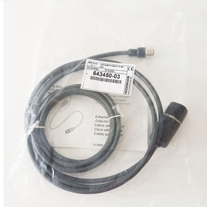 HEIDENHAIN ID 643450-10 643 450-10 10m Sealed Linear Encoder Cable, Grating Ruler Adapter Cable Assembly
HEIDENHAIN ID 643450-10 643 450-10 10m Sealed Linear Encoder Cable, Grating Ruler Adapter Cable Assembly