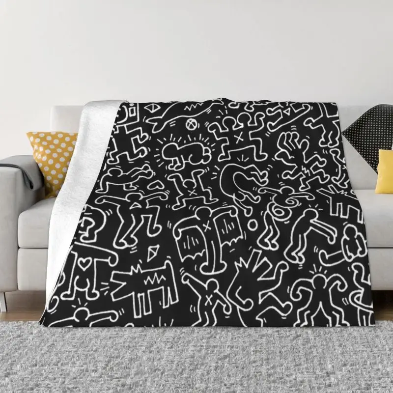 Black Keith Art Blankets Comfortable Soft Flannel Summer Graffiti Colorful Pop Art Throw Blanket for Couch Travel Bed
Black Keith Art Blankets Comfortable Soft Flannel Summer Graffiti Colorful Pop Art Throw Blanket for Couch Travel Bed