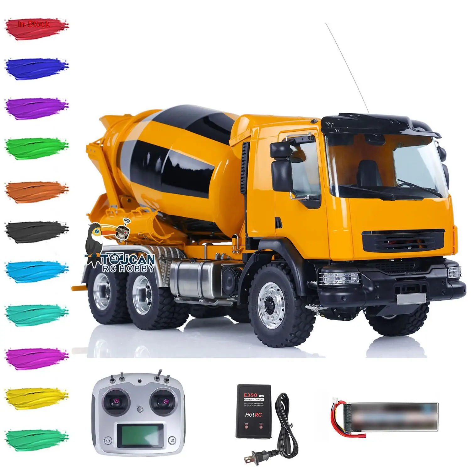 In Stock 1/14 LESU 6x6 Metal RC Mixer Trucks DIY Painted Assembled Remote Control Agitating Lorry Concrete Cars Vehicle for Boys
In Stock 1/14 LESU 6x6 Metal RC Mixer Trucks DIY Painted Assembled Remote Control Agitating Lorry Concrete Cars Vehicle for Boys