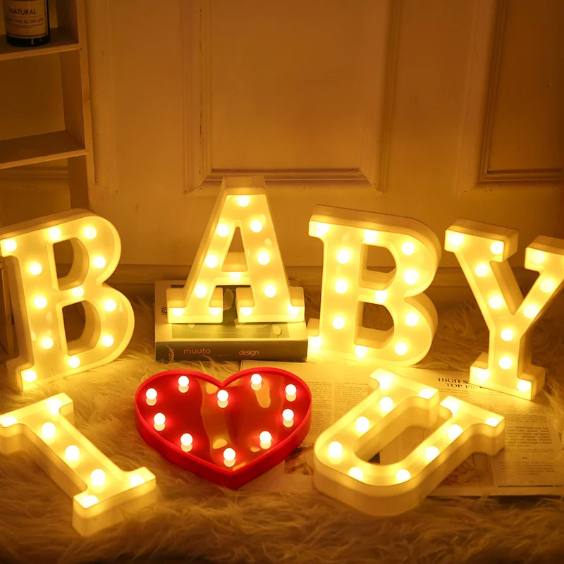 Alphabet Light LED Luminous Letter Light Number Lamp Christmas Gift Night Light Wedding Birthday Love Anniversary Decoration Led
Alphabet Light LED Luminous Letter Light Number Lamp Christmas Gift Night Light Wedding Birthday Love Anniversary Decoration Led