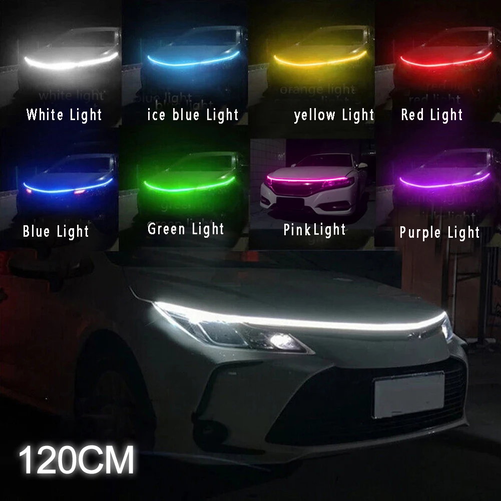 120CM Scan Starting LED Car Hood Light Daytime Running Light Universal Flexible Dynamic Car DRL 12V Ambient Light
120CM Scan Starting LED Car Hood Light Daytime Running Light Universal Flexible Dynamic Car DRL 12V Ambient Light