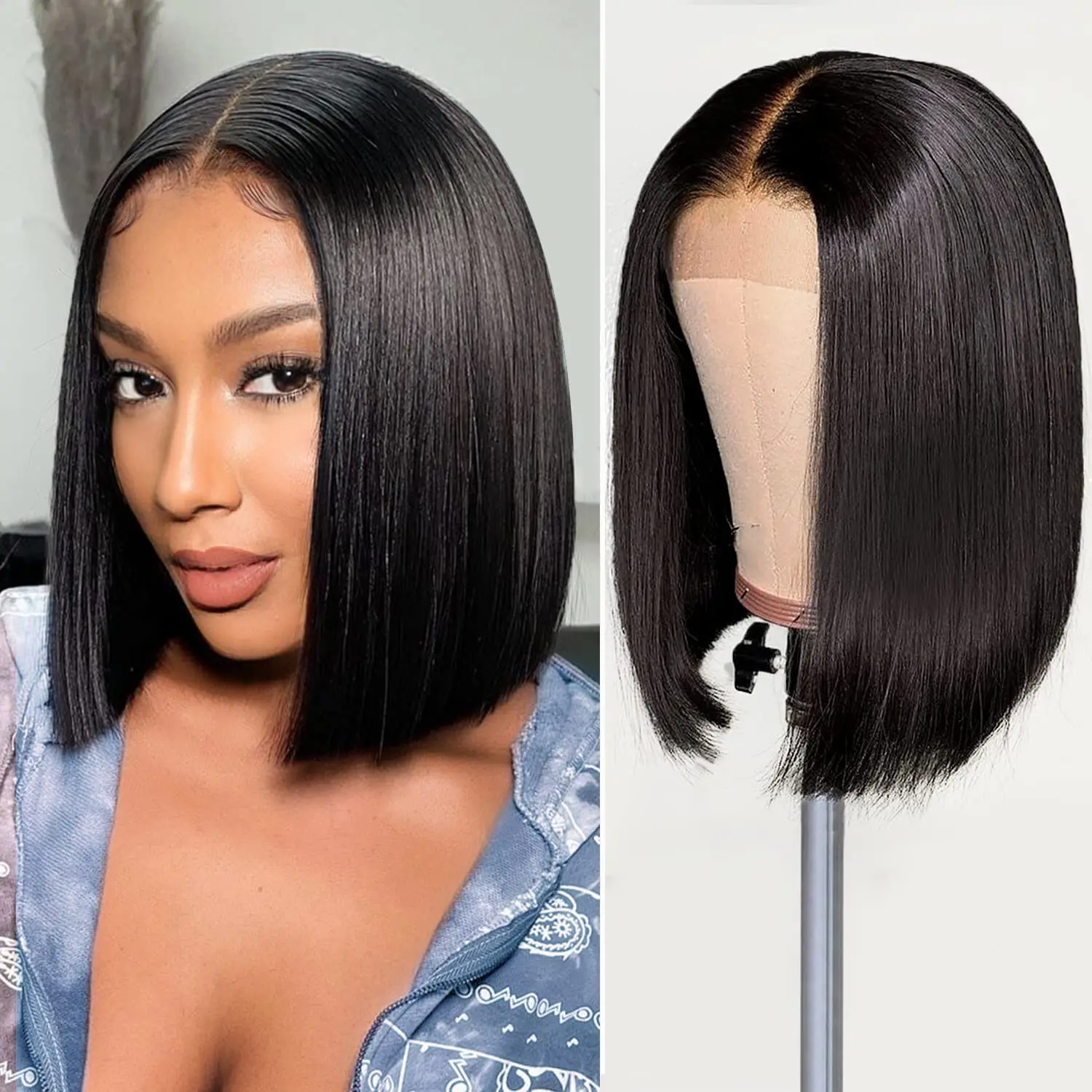 Straight Bob Wig Human Hair 13x4 HD Transparent Lace Front Wigs Human Hair Glueless Wigs Human Hair Pre Plucked Short Bob Wigs
Straight Bob Wig Human Hair 13x4 HD Transparent Lace Front Wigs Human Hair Glueless Wigs Human Hair Pre Plucked Short Bob Wigs