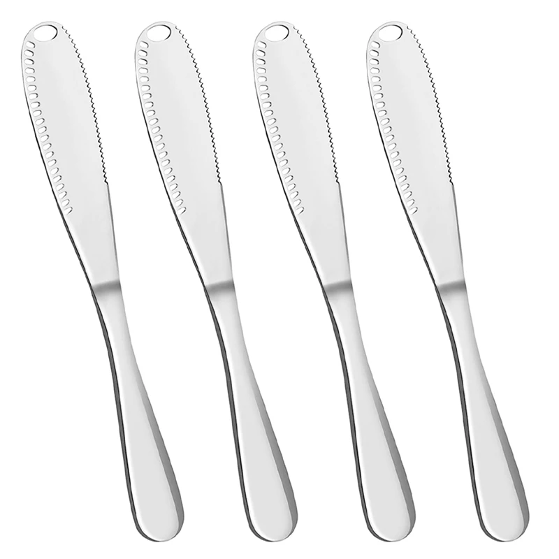Butter Knife Multi-Function Butter Spreader And Grater With Serrated Edge, Shredding Fruits Butter Spreader 4 Pack
Butter Knife Multi-Function Butter Spreader And Grater With Serrated Edge, Shredding Fruits Butter Spreader 4 Pack