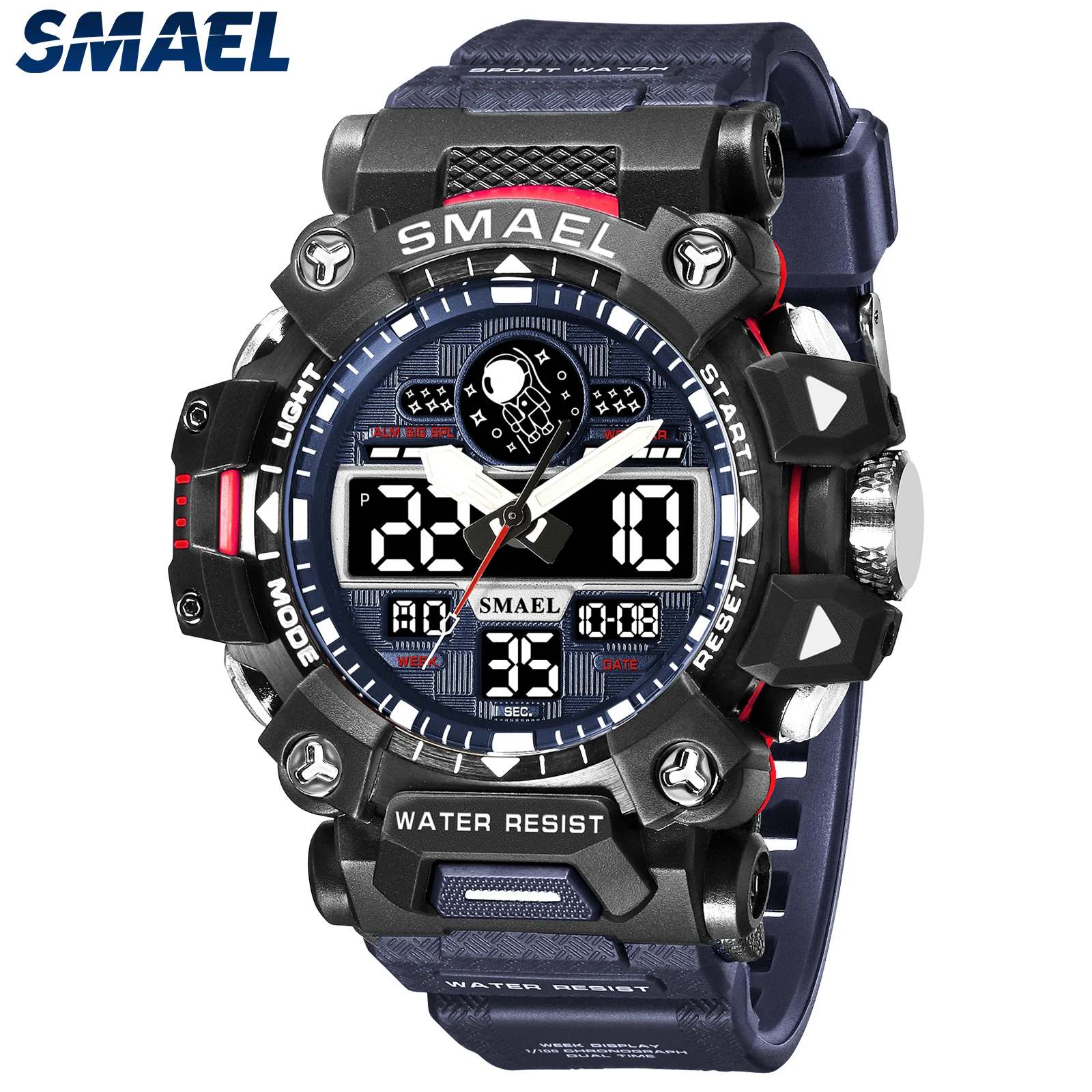 

SMAEL Brand Men Sports Watches 50m Waterproof Digital Clock New Men Military Watch Army 8078 Led Quartz Watch Men Wristwatches