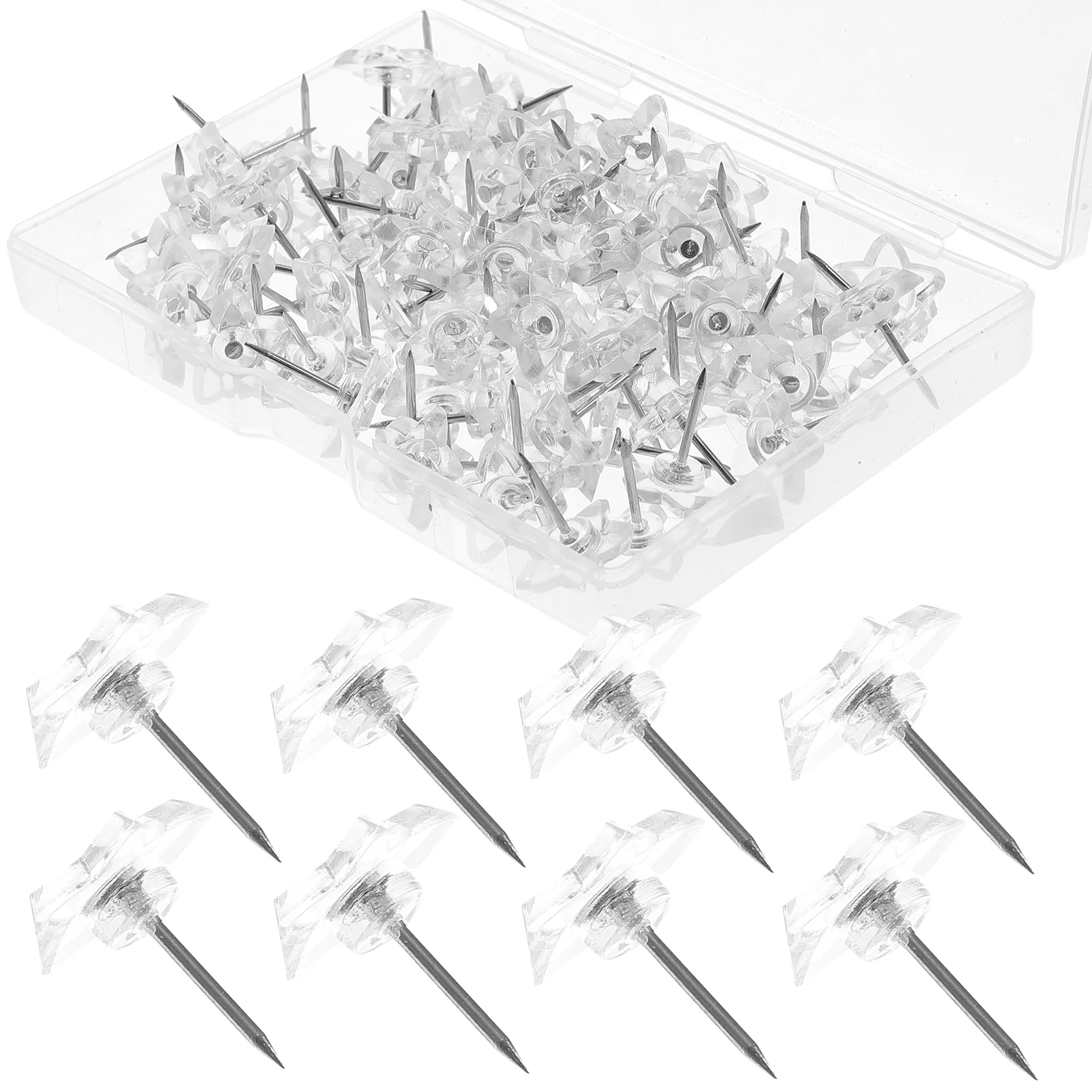 100Pcs Delicate Pushpins Multi-function Thumb Tacks Convenient Thumbtacks Map Accessory
100Pcs Delicate Pushpins Multi-function Thumb Tacks Convenient Thumbtacks Map Accessory