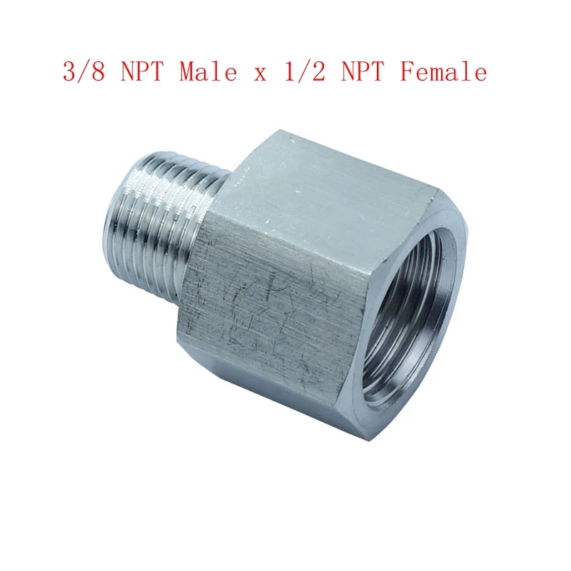 Stainless Steel 304 Barstock Pipe Fitting Adapter 3/8" Male NPT * 1/2" Female NPT
Stainless Steel 304 Barstock Pipe Fitting Adapter 3/8" Male NPT * 1/2" Female NPT