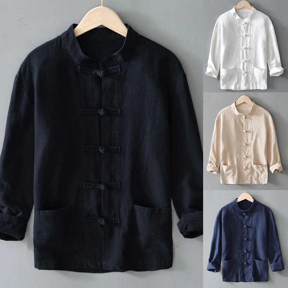 Casual Men's Chinese Style Shirts Traditional Kung Fu Tai Chi Shirt Coat Tang Suit Uniform Jacket Men's Clothing
Casual Men's Chinese Style Shirts Traditional Kung Fu Tai Chi Shirt Coat Tang Suit Uniform Jacket Men's Clothing