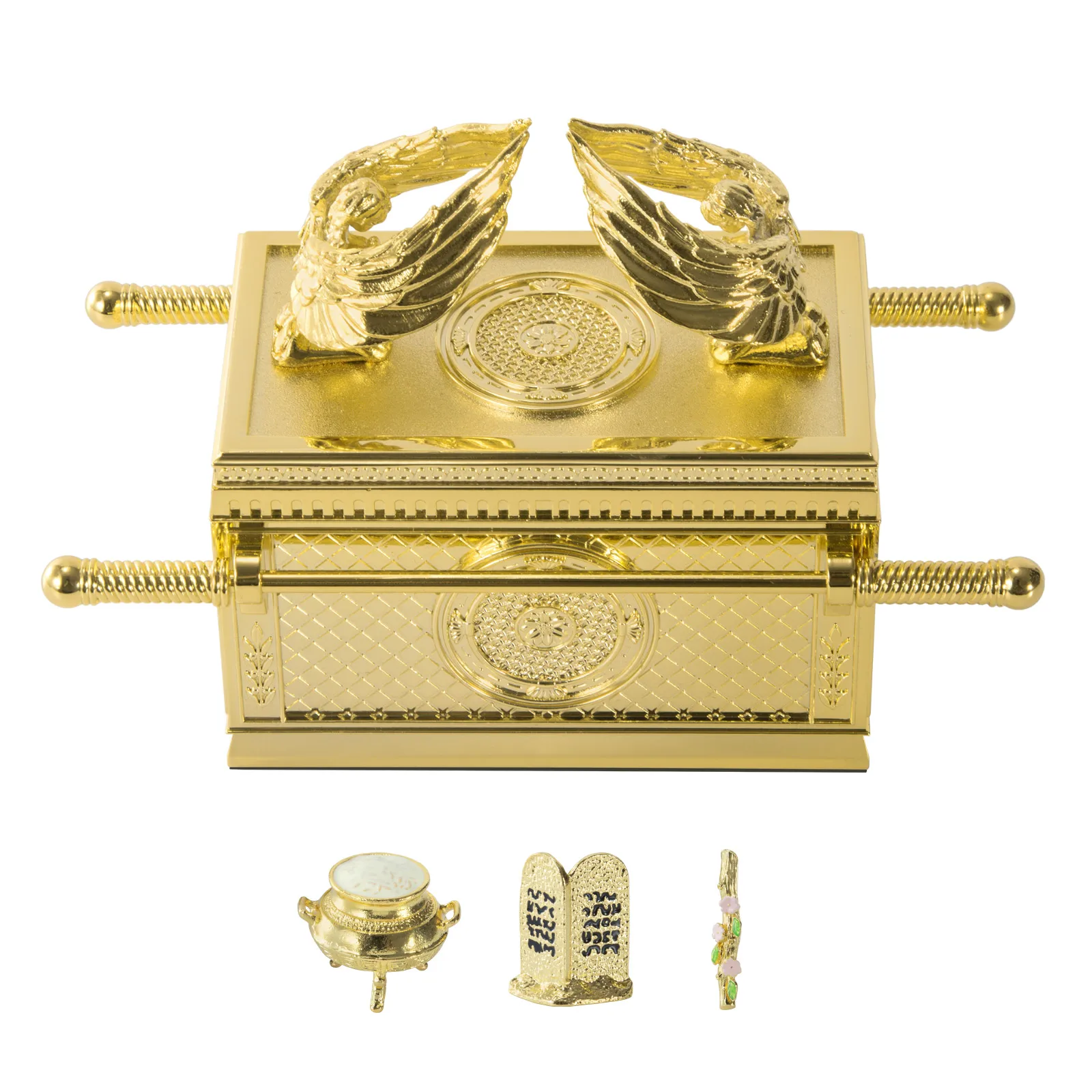 

BRTAGG The Ark of The Covenant Historic Model Replica with contents, Gold Plated Religious Decorative