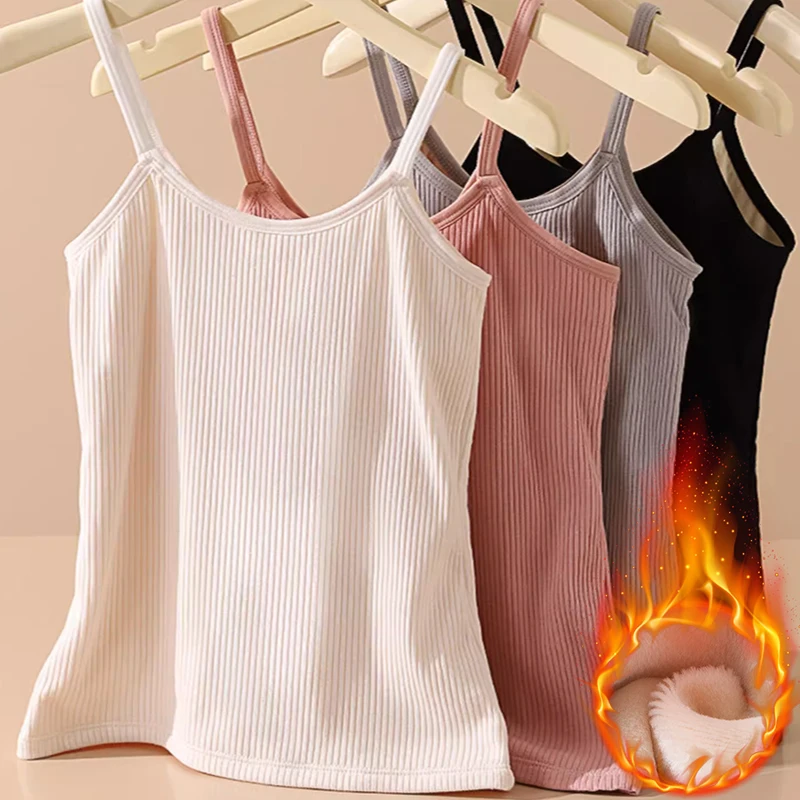 Women Velvet Vest Plush Winter Thickened Unwear Solid Color Thermal Underwear Camisole Warm Sling Vest Top Bottoming Clothing
Women Velvet Vest Plush Winter Thickened Unwear Solid Color Thermal Underwear Camisole Warm Sling Vest Top Bottoming Clothing