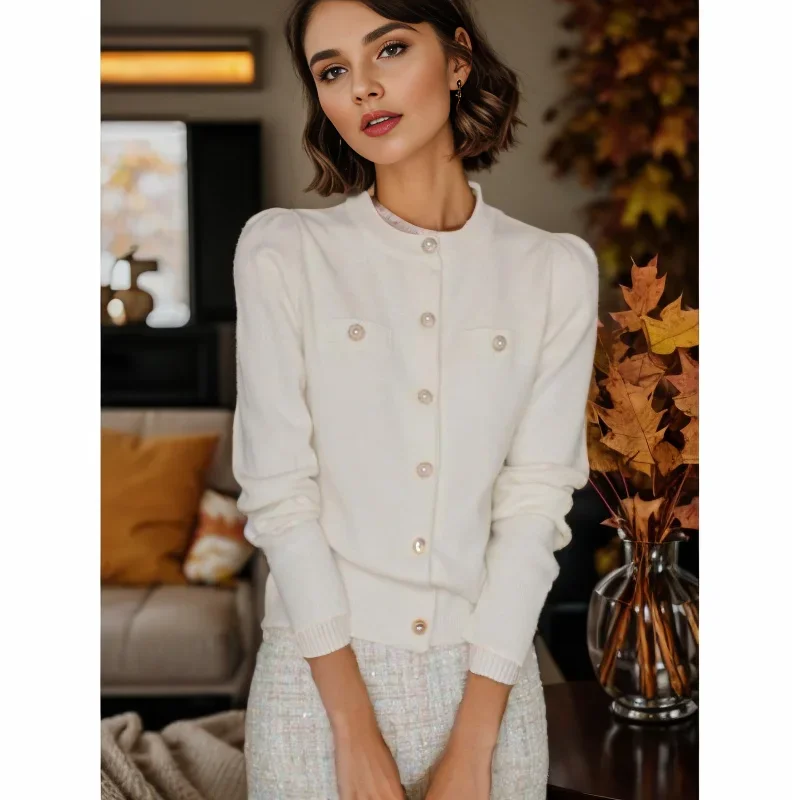 Knitted Cardigan Sweater Fashion Women Autumn Long Sleeve Short Coat Korean Single Breasted Slim Top Casual Pull Femme 17375
Knitted Cardigan Sweater Fashion Women Autumn Long Sleeve Short Coat Korean Single Breasted Slim Top Casual Pull Femme 17375