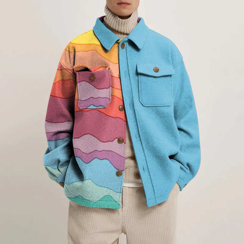 Color Print Long Sleeve Turn Down Collar Single Breasted Button Jacket Outwear Autumn Men Coat 2023 New Y2K INS Clothes
Color Print Long Sleeve Turn Down Collar Single Breasted Button Jacket Outwear Autumn Men Coat 2023 New Y2K INS Clothes