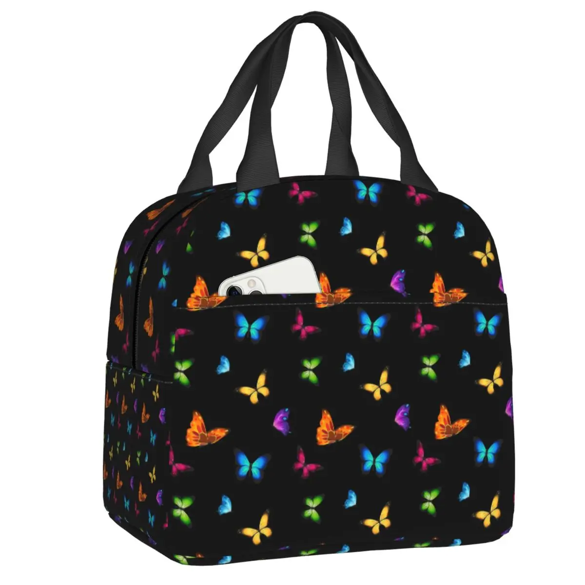 Custom Colorful Butterfly Patterns Lunch Bag Men Women Warm Cooler Insulated Lunch Boxes for Children School
Custom Colorful Butterfly Patterns Lunch Bag Men Women Warm Cooler Insulated Lunch Boxes for Children School