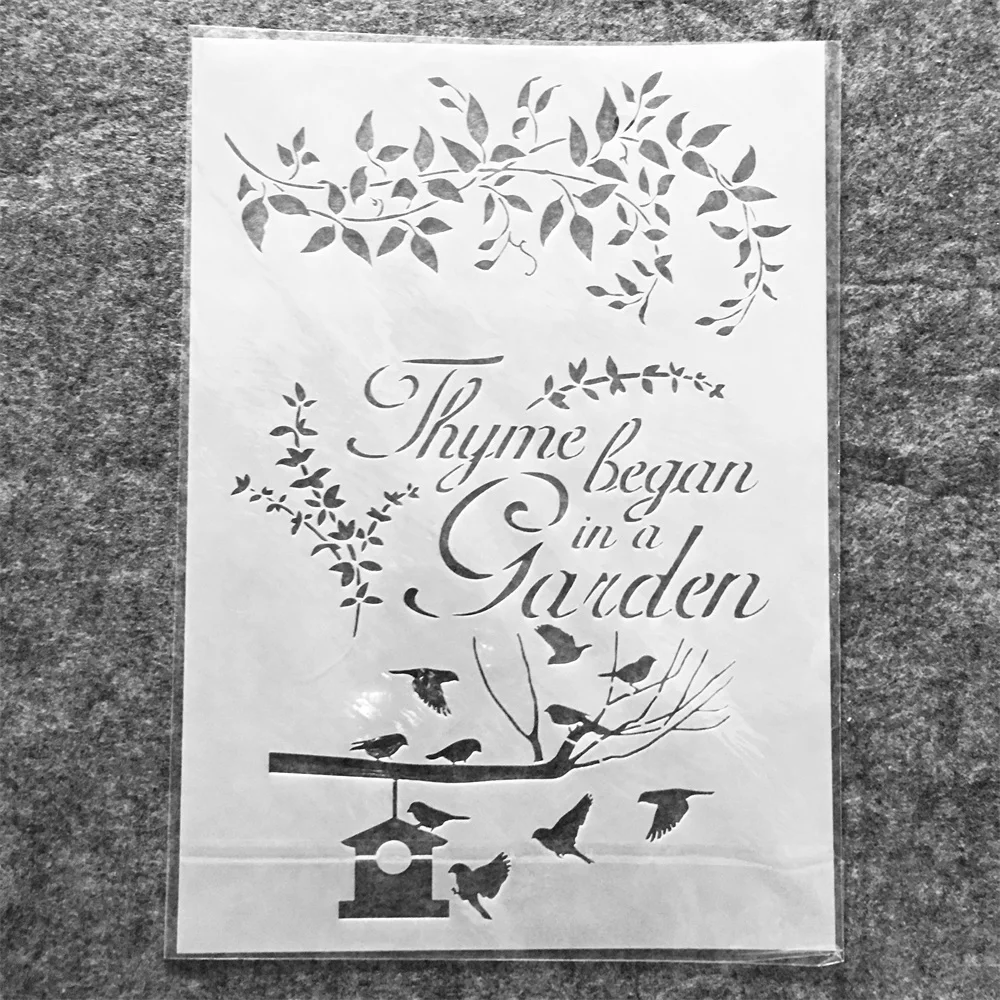 A4 29cm Thyme began in a Garden DIY Craft Layering Stencils Wall Painting Scrapbooking Stamping Embossing Decorative Template
A4 29cm Thyme began in a Garden DIY Craft Layering Stencils Wall Painting Scrapbooking Stamping Embossing Decorative Template