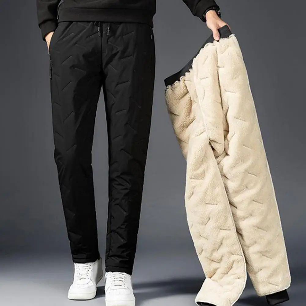 Fleece Pants Thickened Fleece Lined Men's Winter Sweatpants with Zipper Pockets Warm Comfortable Stylish Outdoor Trousers Men
Fleece Pants Thickened Fleece Lined Men's Winter Sweatpants with Zipper Pockets Warm Comfortable Stylish Outdoor Trousers Men