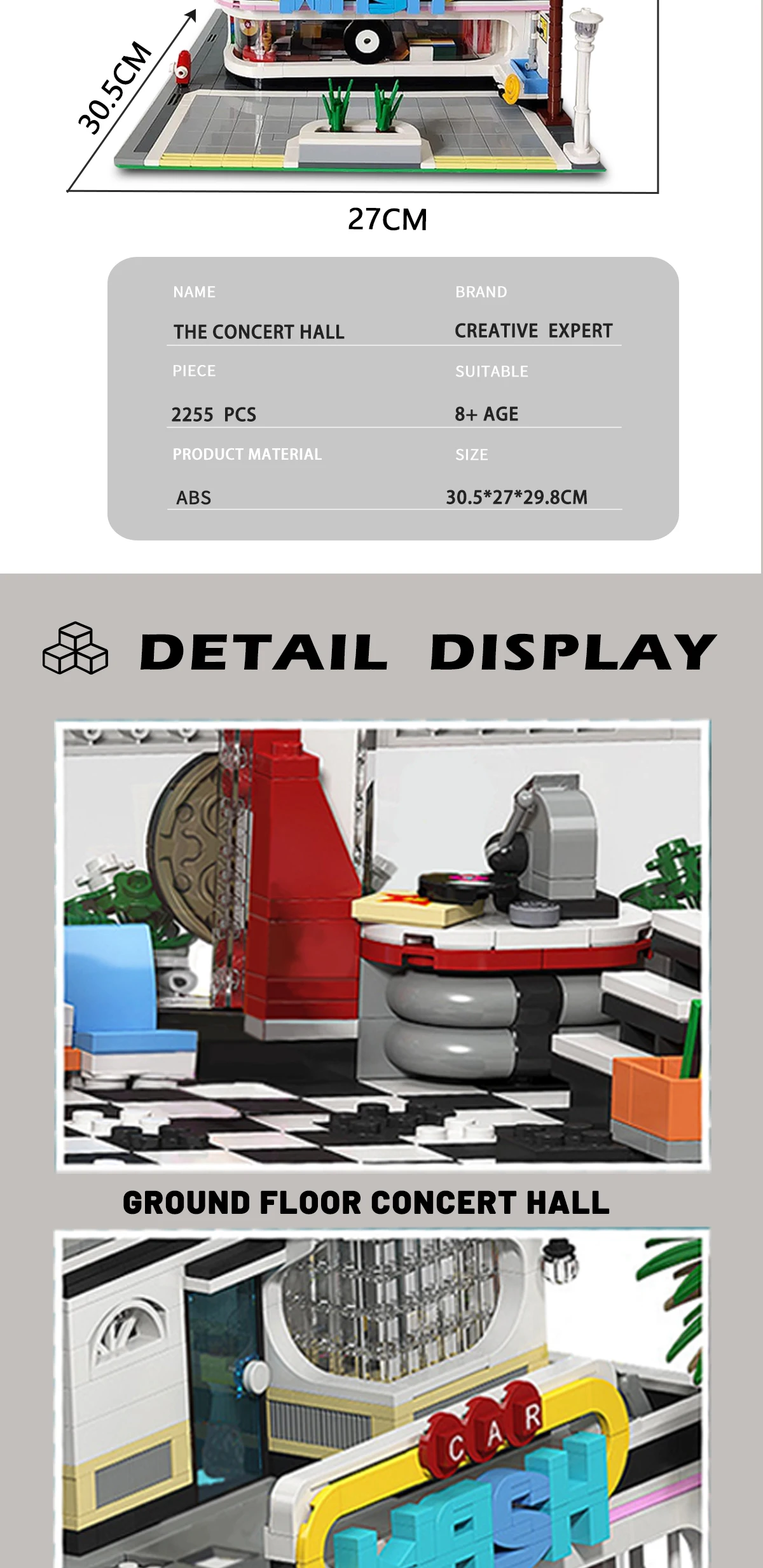 Street View The Concert Hall Building Blocks City Model Set Assembly Bricks DIY Module 2250PCS Toys For Kids Collection Gifts Street View The Concert Hall Building Blocks City Model Set Assembly Bricks DIY Module 2250PCS Toys For Kids Collection Gifts