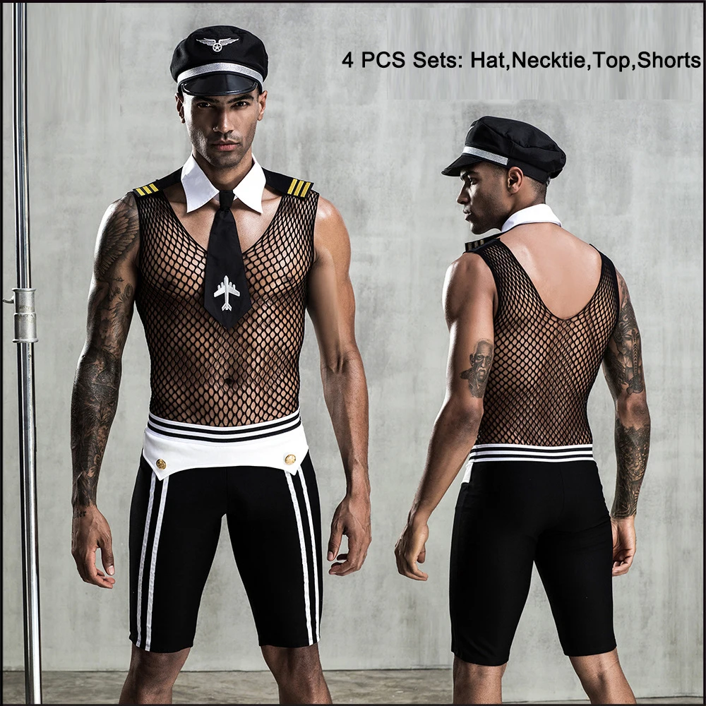 Sexy Pilot Costume Men's Night Club Uniform Halloween Costume for Adult Costume Outfit Lingerie Bathrobe Casual Home Clothes bar
Sexy Pilot Costume Men's Night Club Uniform Halloween Costume for Adult Costume Outfit Lingerie Bathrobe Casual Home Clothes bar