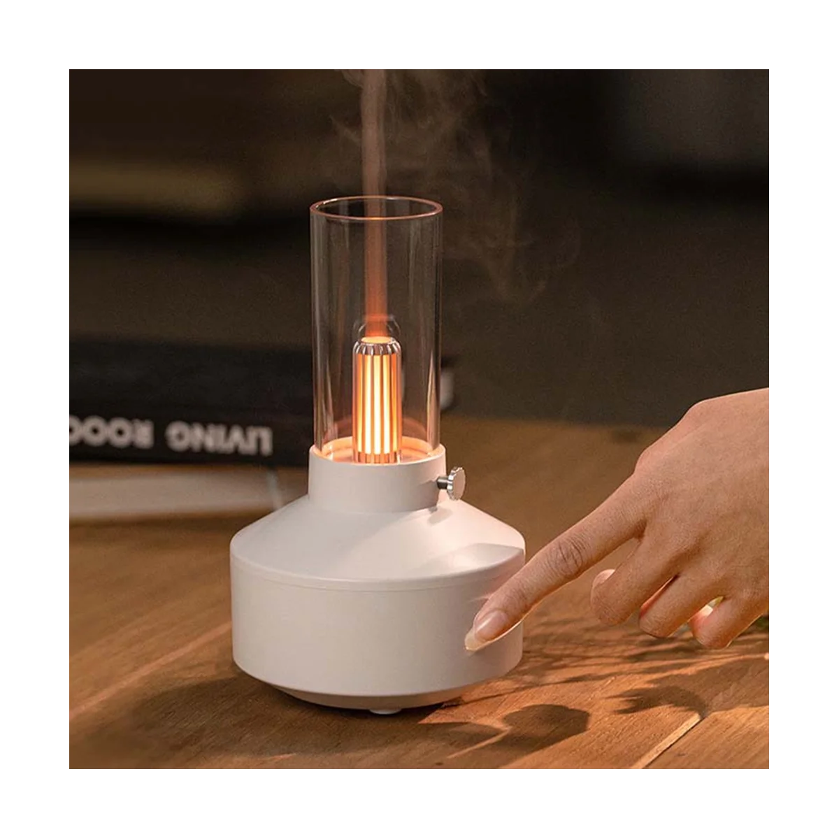 

Simulation Candle Light Air Humidifier 150ML Diffuser Home Aromatherapy Humidifiers Oil Diffusers Desk Atmosphere Lamp-B