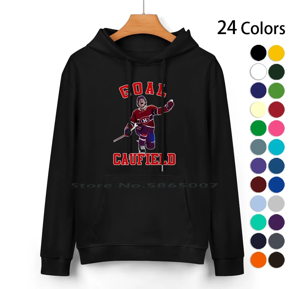

Толстовка с капюшоном Goal Caufield из чистого хлопка, свитер с капюшоном из 100% хлопка для хоккея с шайбой, 24 цвета
