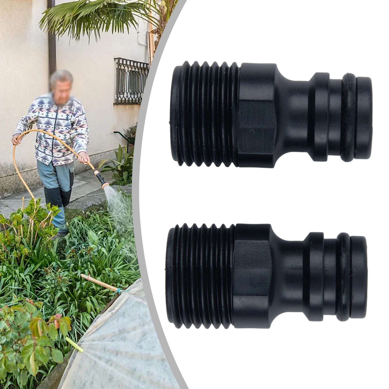 

2 PCS Threaded Tap Adaptors 1/2inch BSP Garden Water Hose Quick Pipe Connector Fitting Garden Irrigation System Parts Adapters