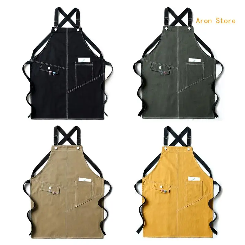 Solid Color Apron with Pocket for Cross Back Adjustable Hanging Buckle Kitchen Chef Bib for Barista Florist Garden H3CF
Solid Color Apron with Pocket for Cross Back Adjustable Hanging Buckle Kitchen Chef Bib for Barista Florist Garden H3CF
