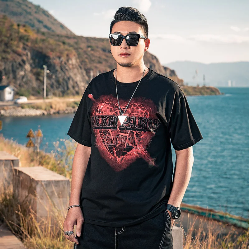 Large men's fashion brand fat summer clothes half sleeve loose love printing fat man short sleeve plus fat T-shirt
Large men's fashion brand fat summer clothes half sleeve loose love printing fat man short sleeve plus fat T-shirt