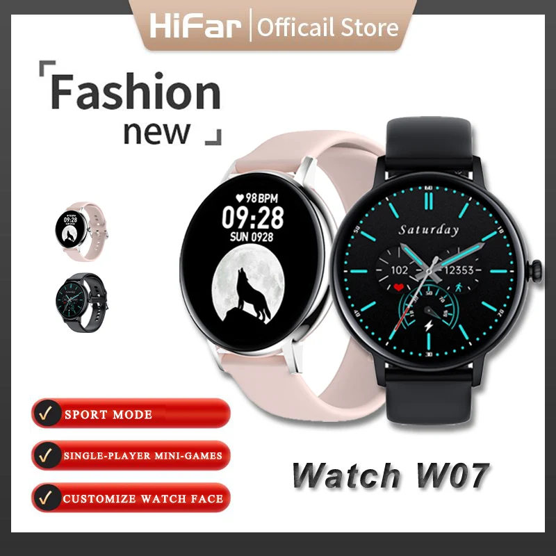 

New W07 Smart Watch Multi Health Monitoring Long Life Bluetooth Call Information Reminder Sport Mode Custom Dial Voice Assistant