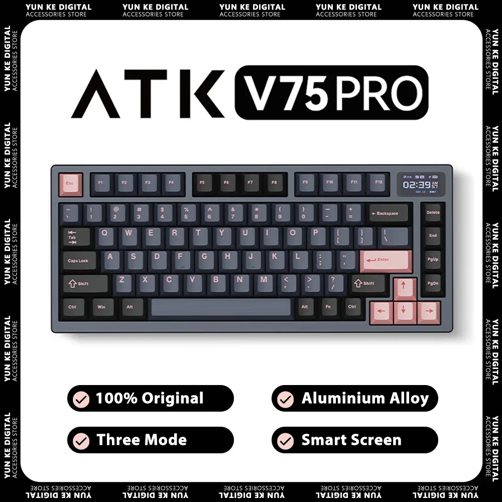 Механическая клавиатура ATK VXE V75PRO из алюминиевого сплава, смарт-клавиатура с тремя режимами, игровая клавиатура RGB с прокладкой, 8000 мАч, для офисных ПК, геймеров
Механическая клавиатура ATK VXE V75PRO из алюминиевого сплава, смарт-клавиатура с тремя режимами, игровая клавиатура RGB с прокладкой, 8000 мАч, для офисных ПК, геймеров