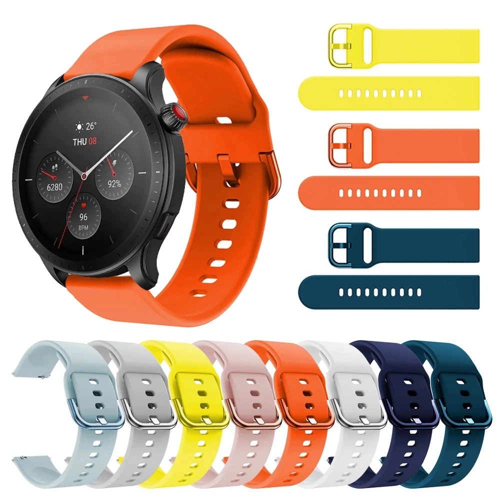 22mm Sport Silicone Replaceable strap for Huami Amazfit GTR 4 GTR4 GTR3 GTR2 Pro band for GTR 47mm Stratos3 Bracelet Watchbands
22mm Sport Silicone Replaceable strap for Huami Amazfit GTR 4 GTR4 GTR3 GTR2 Pro band for GTR 47mm Stratos3 Bracelet Watchbands