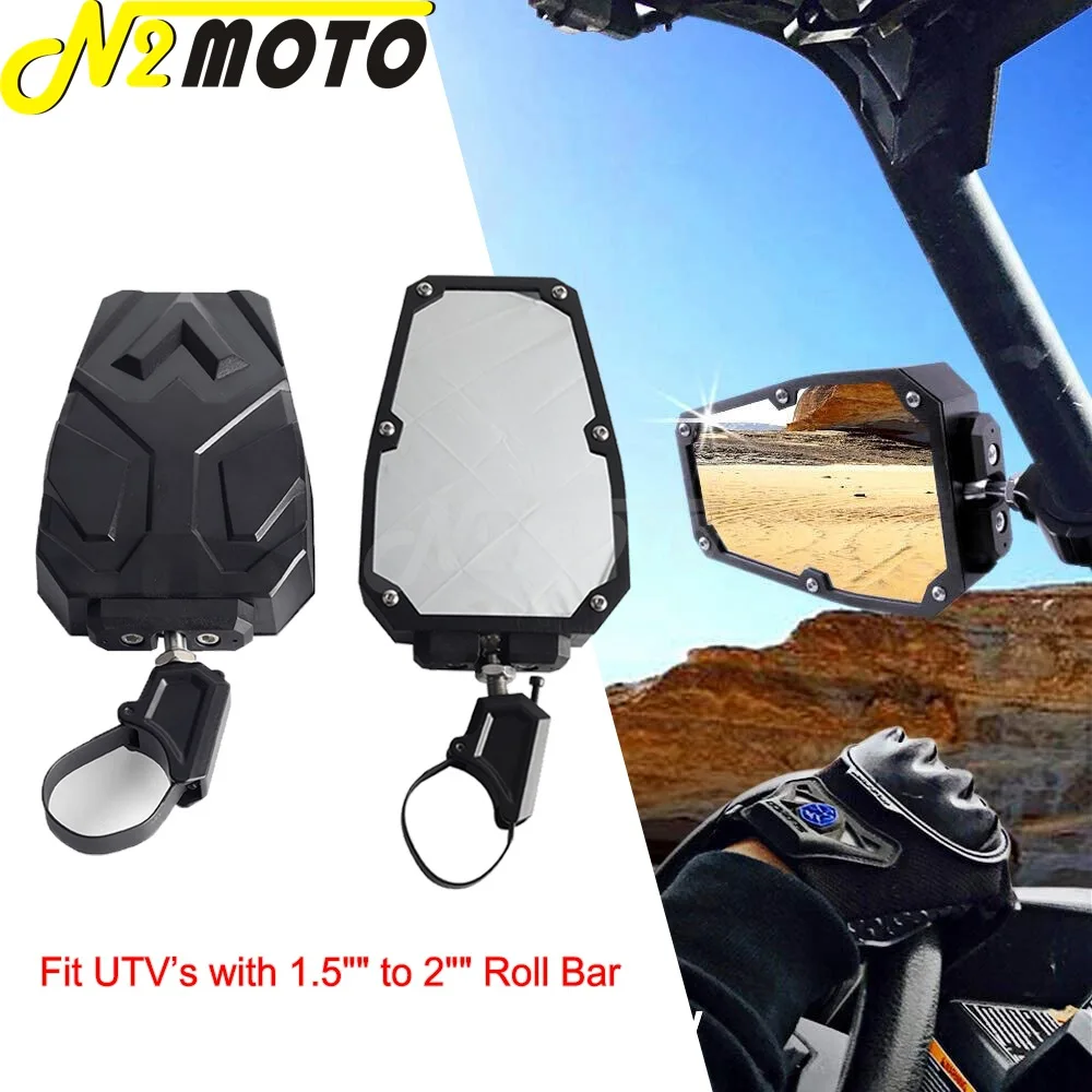

1.5"-2" UTV Rear View Side Mirrors For Polaris RZR Ranger General 1000 Can am Maverick X3 Honda Pionner Kawasaki Teryx Yamha YXZ