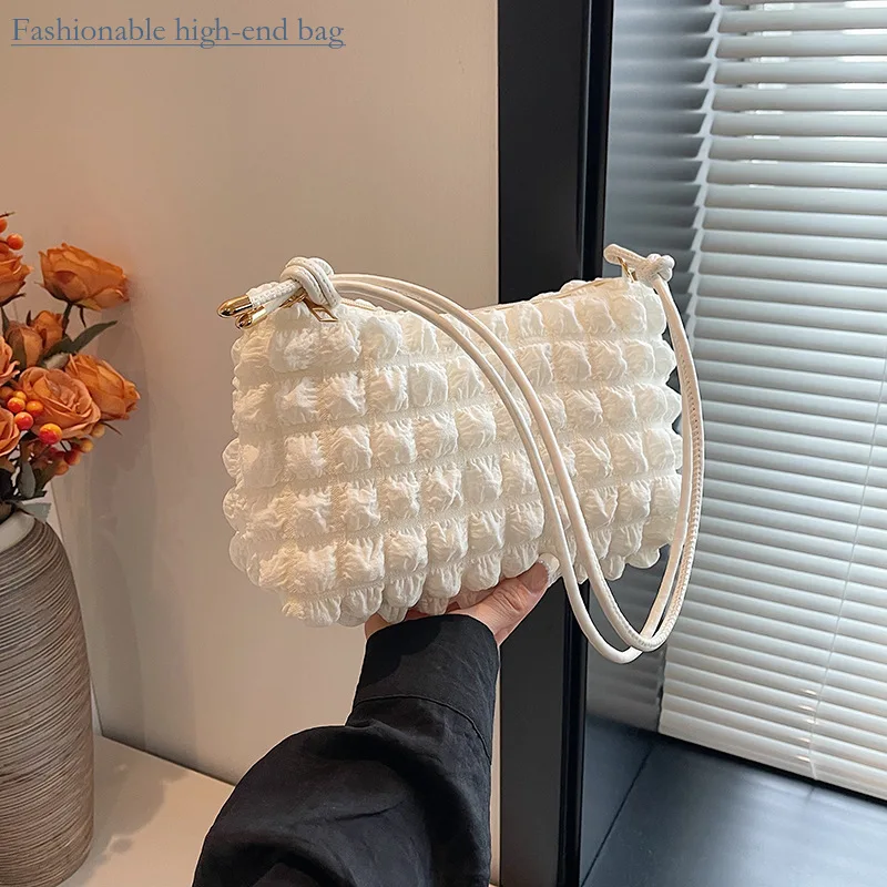 2024 New Women Fresh Bubble Women Soft Folded Underarm for Girls Fashionable Trendy Simple Small Shoulder Bag Channels Handbags
2024 New Women Fresh Bubble Women Soft Folded Underarm for Girls Fashionable Trendy Simple Small Shoulder Bag Channels Handbags