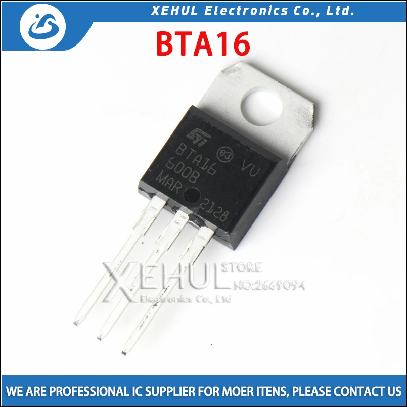 New BTA16-600B BTA16-600C BTA16-800B BTA16-800C BTA16 -600B -600C -800B -800C two-way thyristor straight plug TO-220
New BTA16-600B BTA16-600C BTA16-800B BTA16-800C BTA16 -600B -600C -800B -800C two-way thyristor straight plug TO-220
