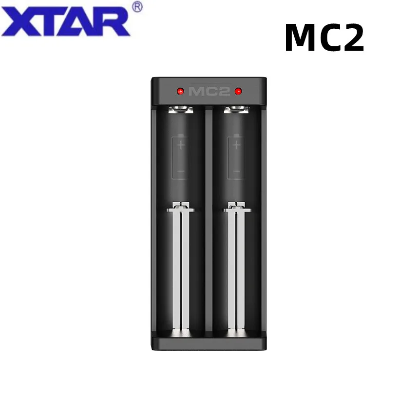 

XTAR MC2 Mini USB Li-ion Battery Charger Universal 3.6V/3.7V for AA AAA 18650 14500 16340 10440 26650 21700 20700 Batteries