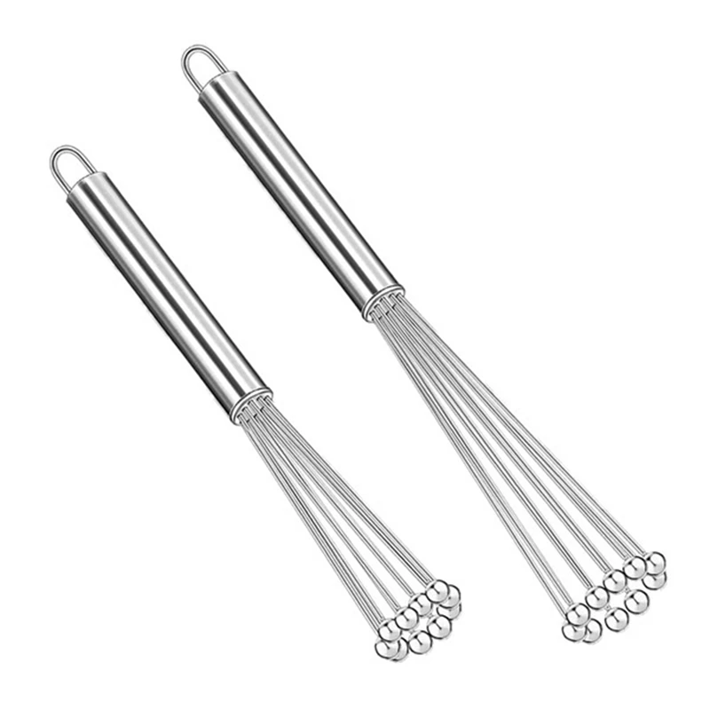 HOT-2 Pcs Wave Bead Whisk Mixer Multi-Function Handheld Whisk Steel Ball Whisk For Cooking Baking Tools
HOT-2 Pcs Wave Bead Whisk Mixer Multi-Function Handheld Whisk Steel Ball Whisk For Cooking Baking Tools