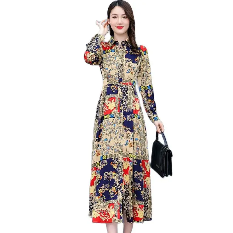 Sleeve Chiffon Fashion Ladies Dress 2023 New Lapel High-end Exotic Floral Ladies Slim Slim Temperament Long Skirt Tide
Sleeve Chiffon Fashion Ladies Dress 2023 New Lapel High-end Exotic Floral Ladies Slim Slim Temperament Long Skirt Tide
