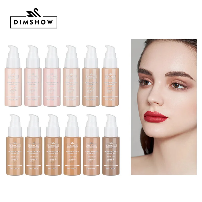 

30ml 12-Color Matte Liquid Foundation Oil Control Waterproof Full Coverage Facial Natural Concealer Base Makeup Cosmetics