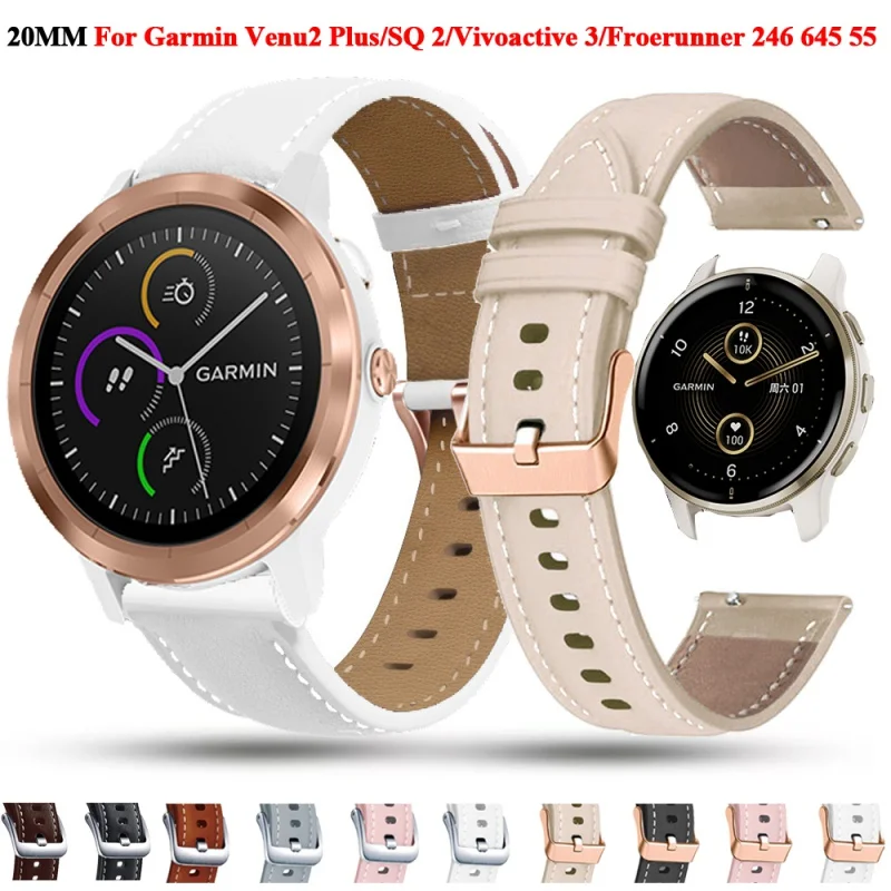 20mm Smart Watch Band For Garmin Vivoactive 3 Venu SQ 2 Venu2 Plus Forerunner 645 245 55 158 Leather Strap Watchband Accessories
20mm Smart Watch Band For Garmin Vivoactive 3 Venu SQ 2 Venu2 Plus Forerunner 645 245 55 158 Leather Strap Watchband Accessories