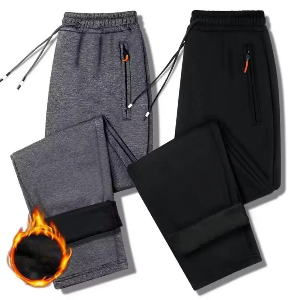 Men Trousers Elastic Drawstring Waist Sweatpants Warm Trousers Thickened Plush Lining Elastic Waist Jogger Pants with for Autumn
Men Trousers Elastic Drawstring Waist Sweatpants Warm Trousers Thickened Plush Lining Elastic Waist Jogger Pants with for Autumn