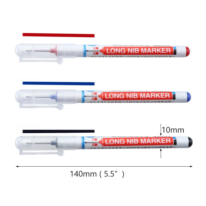 1Pcs Long Head Markers Bathroom Woodworking Decoration Multi-purpose Deep Hole Marker Pens Pen Red/Black/Blue Ink
1Pcs Long Head Markers Bathroom Woodworking Decoration Multi-purpose Deep Hole Marker Pens Pen Red/Black/Blue Ink